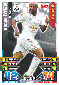 Andre Ayew Swansea City 2015/16 Topps Match Attax #286